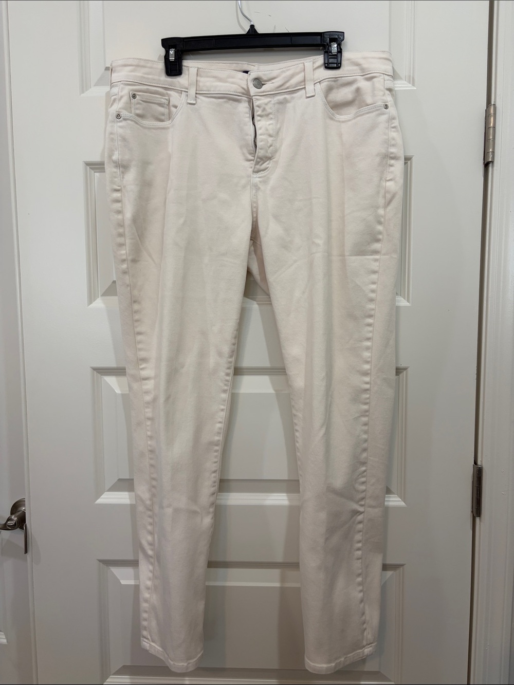 NYDJ Alina Classic Cream Colored Straight Leg Legging.  Wm Sz 14
